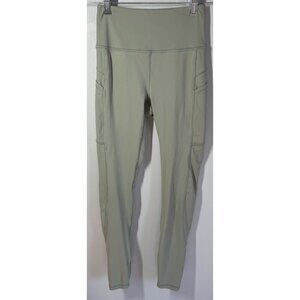 X Gottex Womens Sage Green Ankle Leggings Size XS Leg Pockets Yoga Versatile